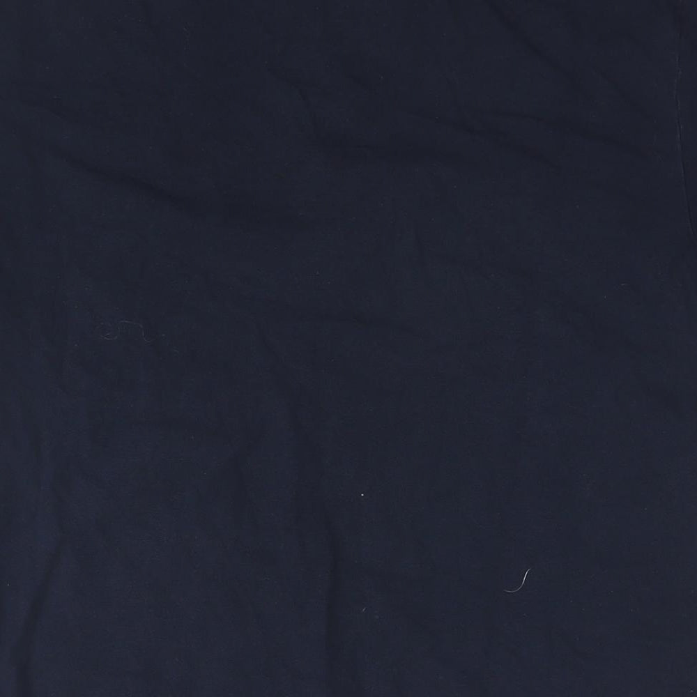 Boss Mens Blue Cotton Polo Size L Collared Pullover