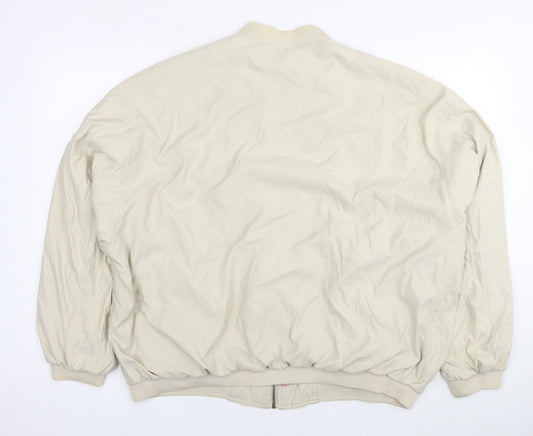 St Michael Mens Beige Bomber Jacket Jacket Size M Zip
