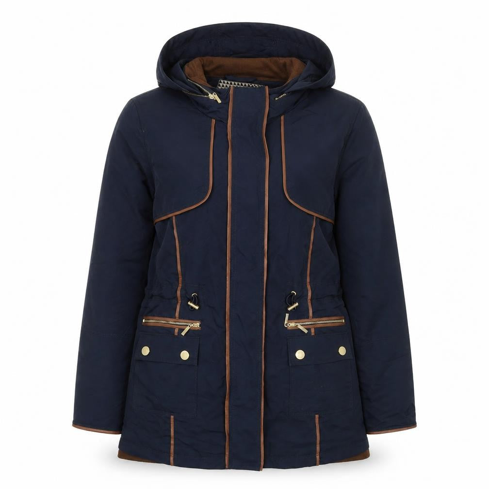 Principles Womens Blue Parka Jacket Size 10 Zip