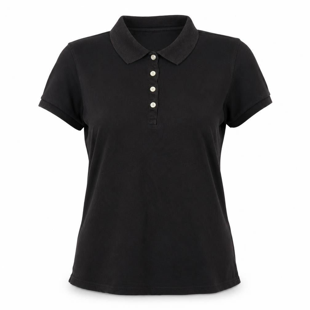 Womens UK Size L Gap Black Cotton Polo