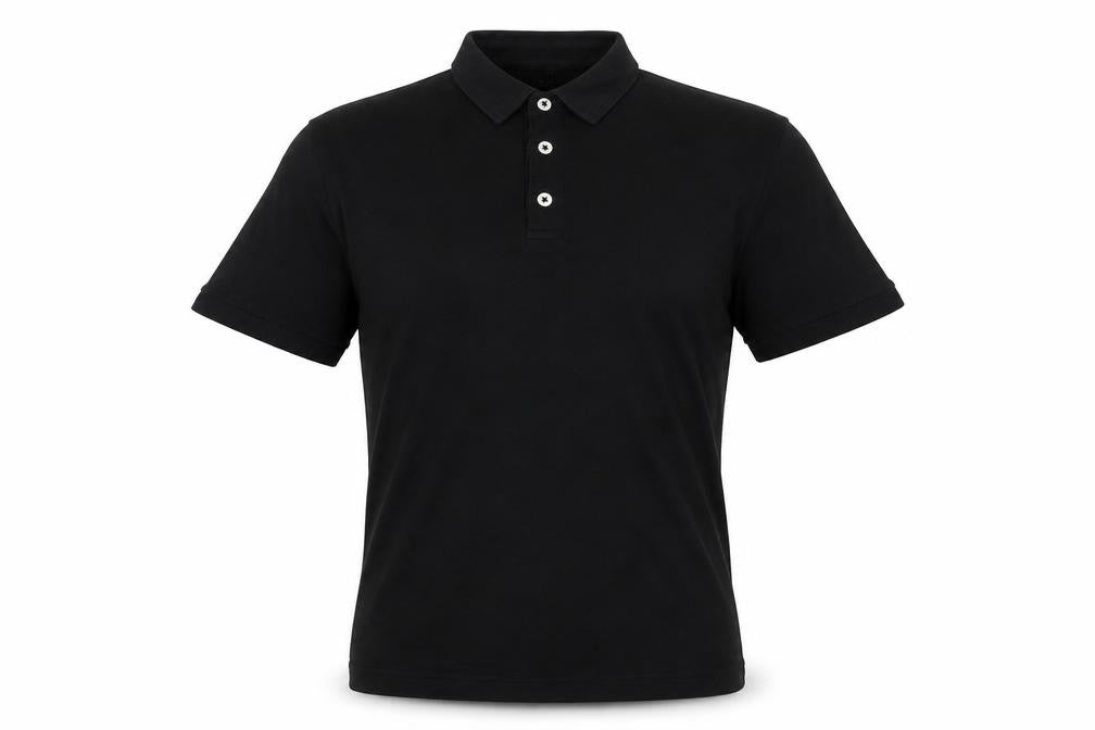 H&M Mens Black Cotton Polo Size S Collared Pullover