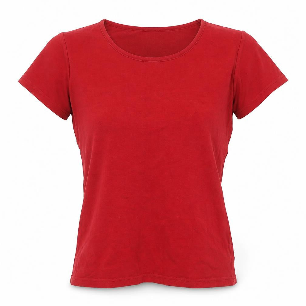 Womens UK Size 10 EWM Red Cotton T-Shirt