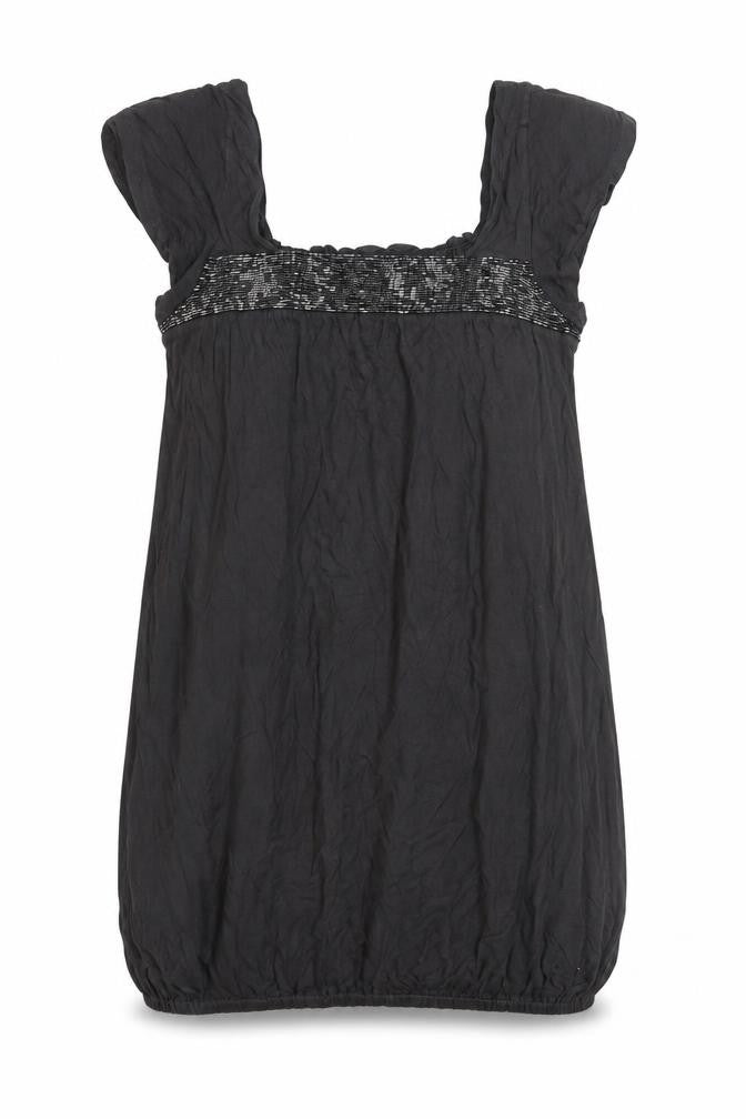 Dorothy Perkins Womens Grey Viscose Basic T-Shirt Size 10 Square Neck - Beaded Neckline