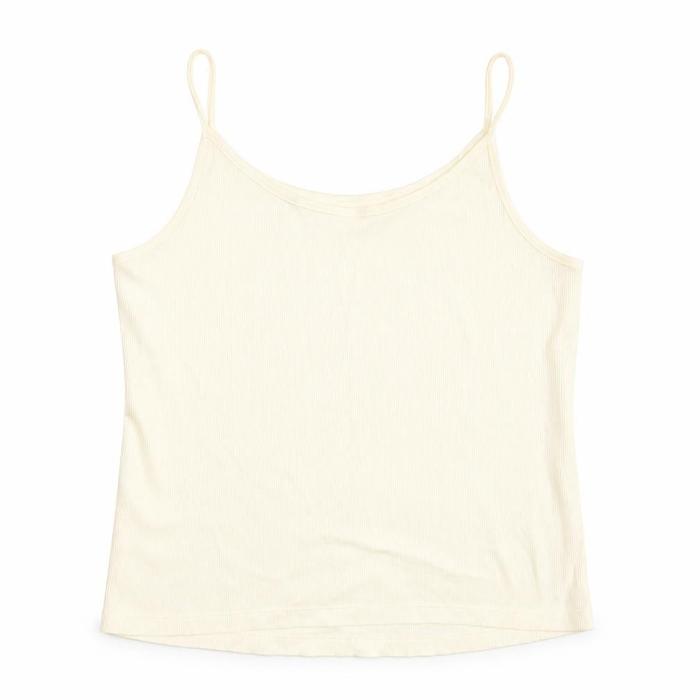Bonmarché Womens Yellow Cotton Camisole T-Shirt Size L Scoop Neck