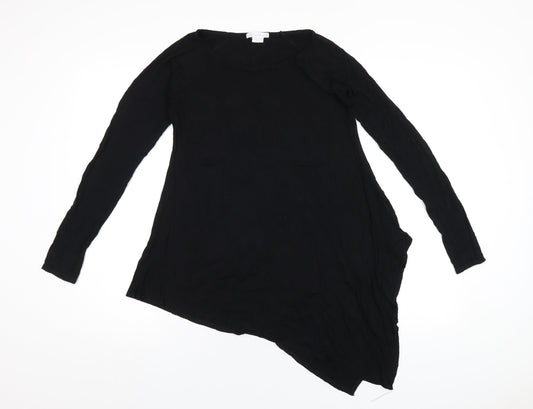 mamas & papas Womens Black Viscose Basic T-Shirt Size 8 Round Neck