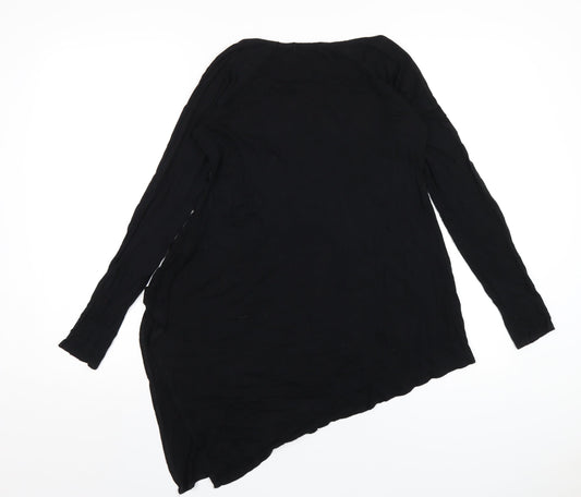mamas & papas Womens Black Viscose Basic T-Shirt Size 8 Round Neck