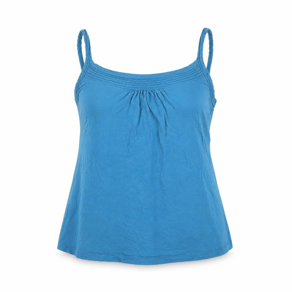 Marks and Spencer Womens Blue Viscose Camisole T-Shirt Size 14 Scoop Neck