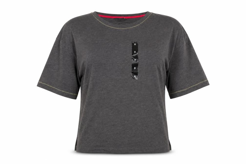 Marks and Spencer Womens Grey Solid Cotton Top Pyjama Top Size 8
