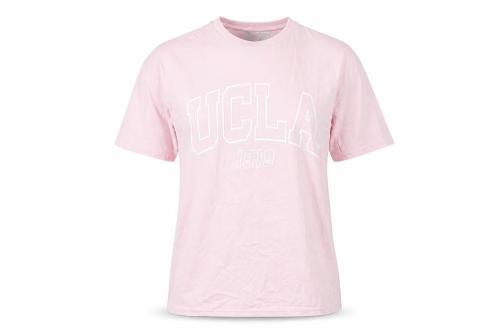 Womens UK Size XS UCLA Pink Cotton T-Shirt