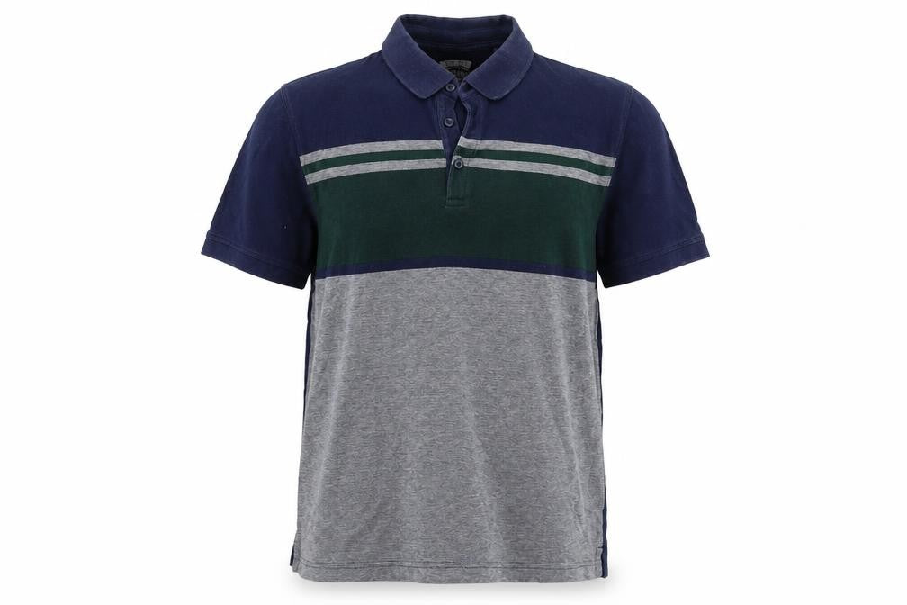 Red Herring Mens Blue Cotton Polo Size M Collared Button