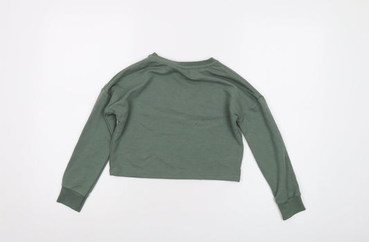 Friends Girls Green Cotton Pullover Sweatshirt Size 9-10 Years Pullover