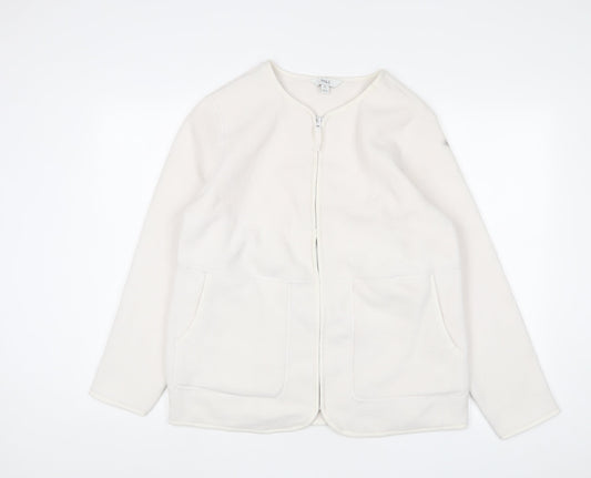 Marks and Spencer Womens White Jacket Size M Zip