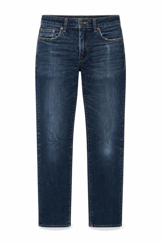 American Eagle Outfitters Womens Blue Cotton Straight Jeans Size 28 in L31 in Regular Zip - Logo