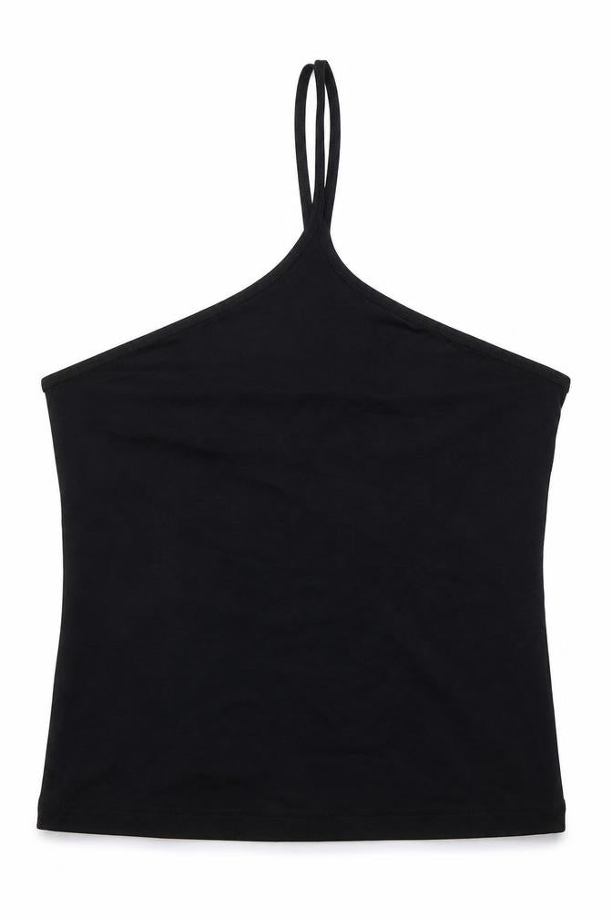 marks Womens Black Cotton Basic Tank Size 18 Halter