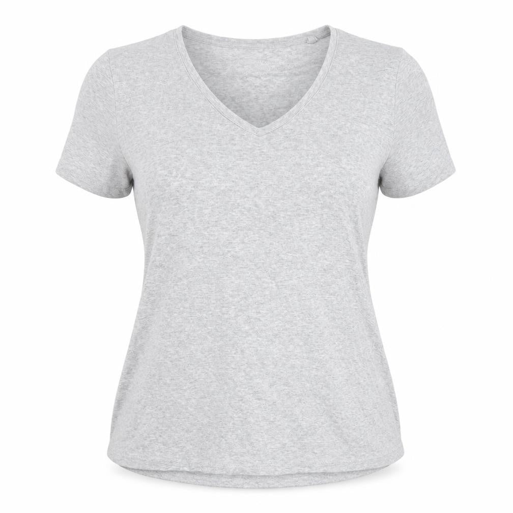Marks and Spencer Womens Grey Cotton Basic T-Shirt Size 18 Round Neck