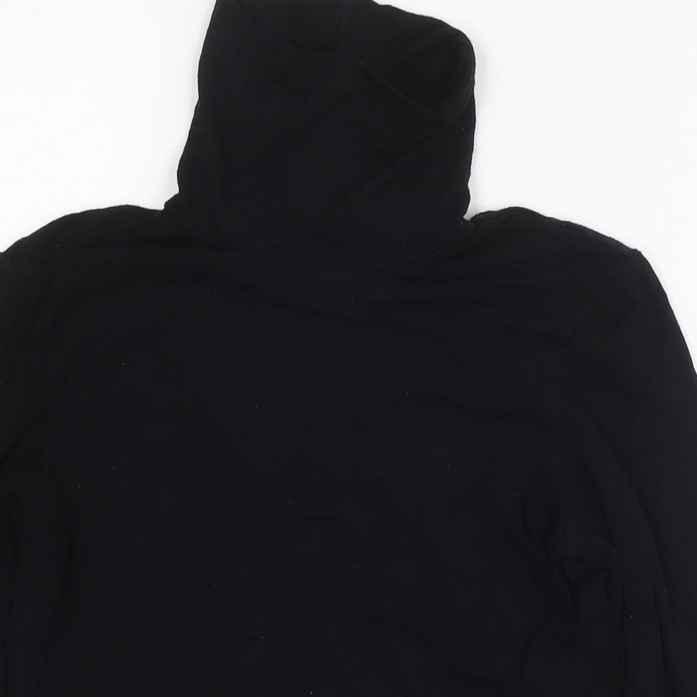 Dorothy Perkins Womens Black Viscose Basic Blouse Size 12 Roll Neck