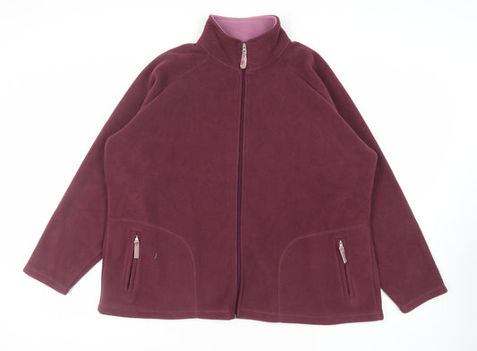 Tayberry Womens Purple Jacket Size 3XL Zip - Zipped Pockets