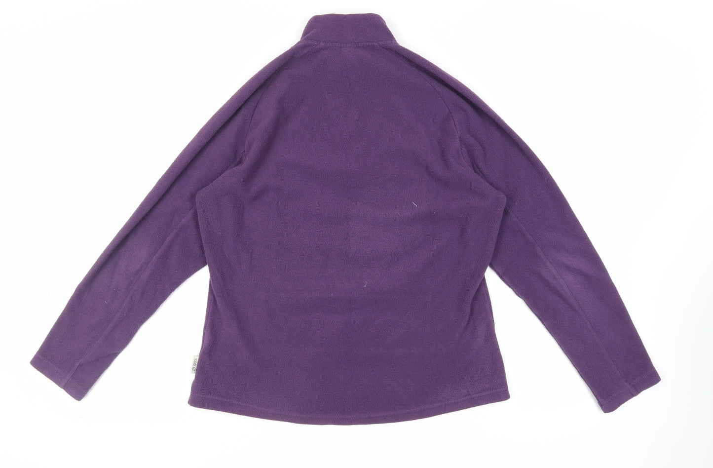 Oxylane Womens Purple Polyester Pullover Sweatshirt Size L Zip