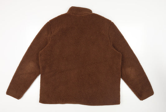 Marks and Spencer Mens Brown Jacket Size XL Zip - Zipped Pockets