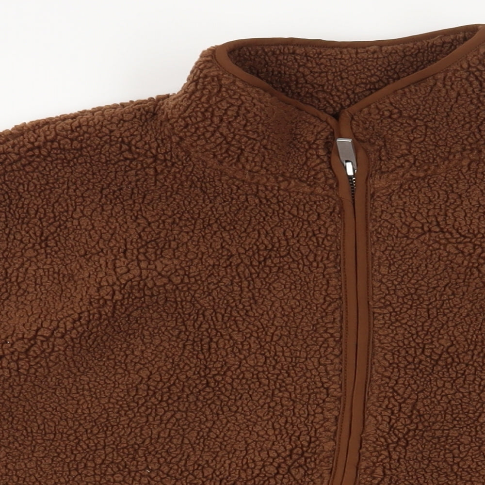 Marks and Spencer Mens Brown Jacket Size XL Zip - Zipped Pockets