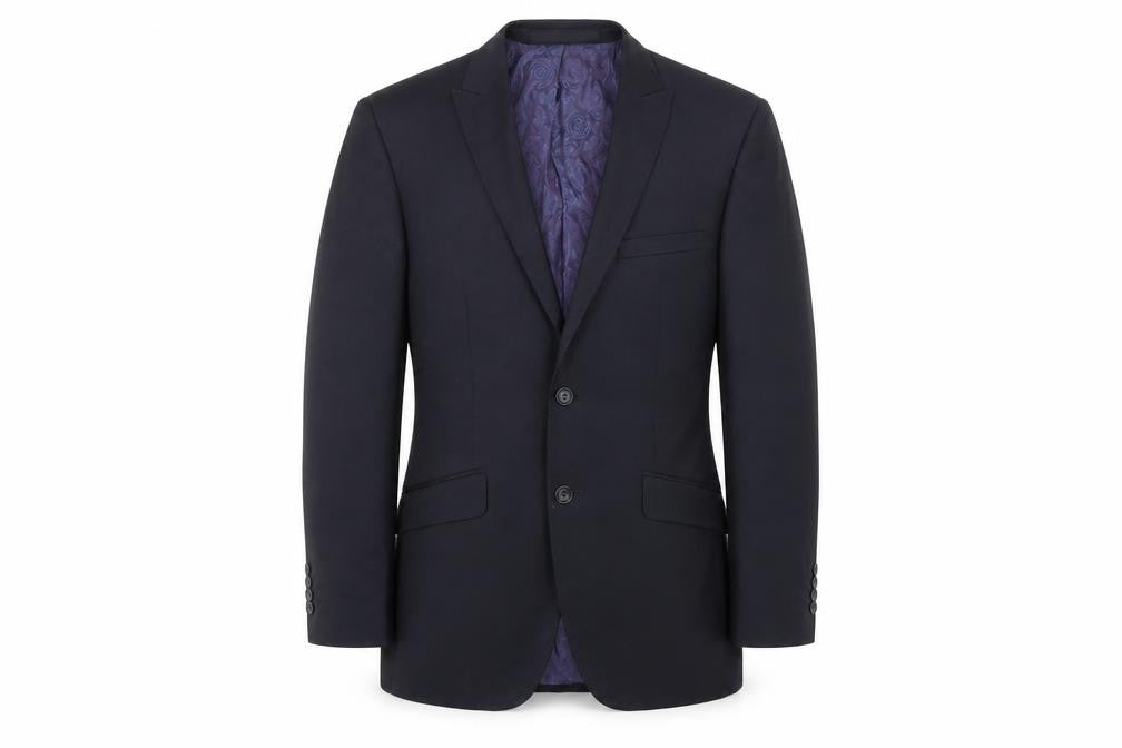 M&S Mens Black Wool Jacket Blazer Size 38 Regular