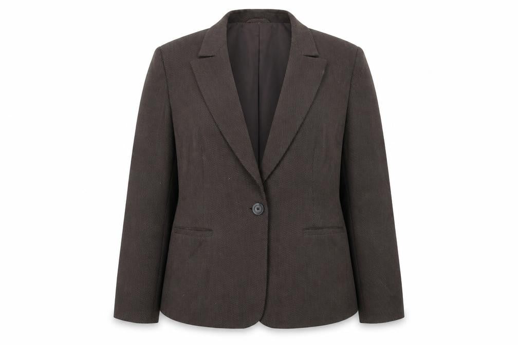 M&S Womens Brown Gilet Blazer Size 20 Button