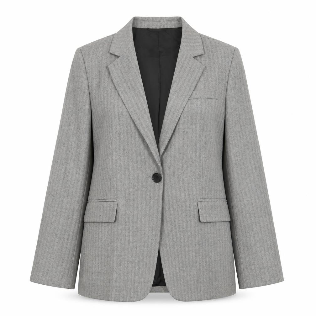 Marks and Spencer Womens Grey Polyester Jacket Blazer Size 10