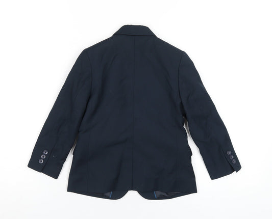 H&M Boys Blue Jacket Blazer Size 4-5 Years Button