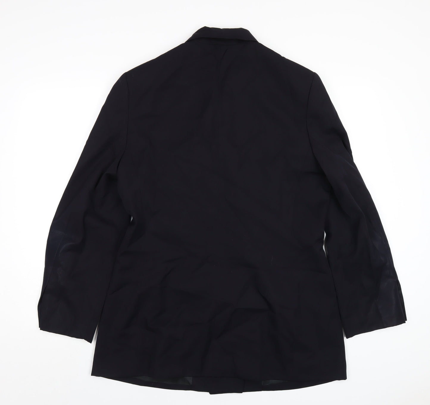 Casual Corner Womens Blue Wool Jacket Blazer Size 14