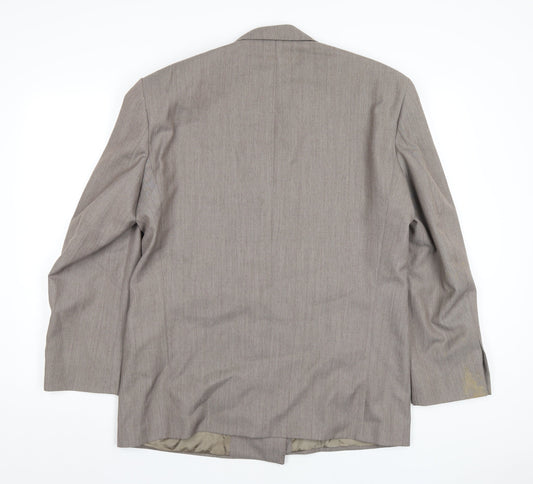 Hector James Mens Beige Wool Jacket Blazer Size 40 Regular