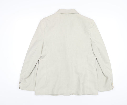 Klass Womens Beige Polyester Jacket Blazer Size 14