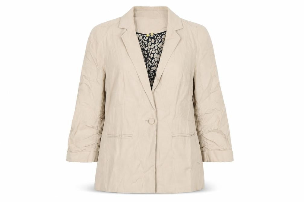 Marks & Spencer Womens Beige Jacket Blazer Size 12 Button