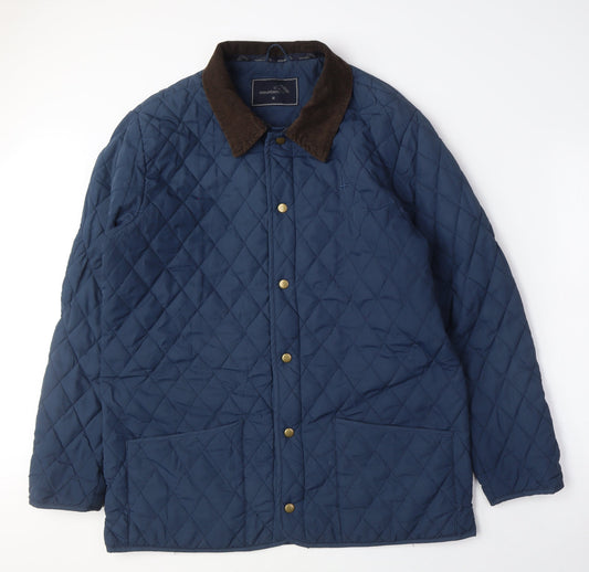 Mountain Life Men's Blue Quilted Jacket, M, Outdoor Casual