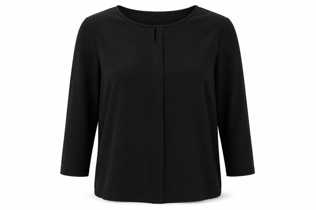 Rabe Women's Black Basic Blouse 3/4 Sleeve Size 10