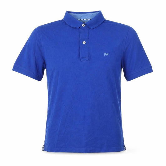 Hampden Men's Blue Medium Cotton Polo Shirt