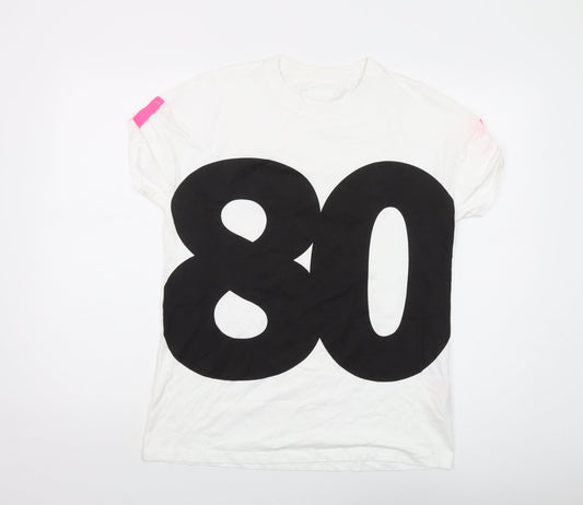 Womens UK Size S VERO MODA White Cotton T-Shirt