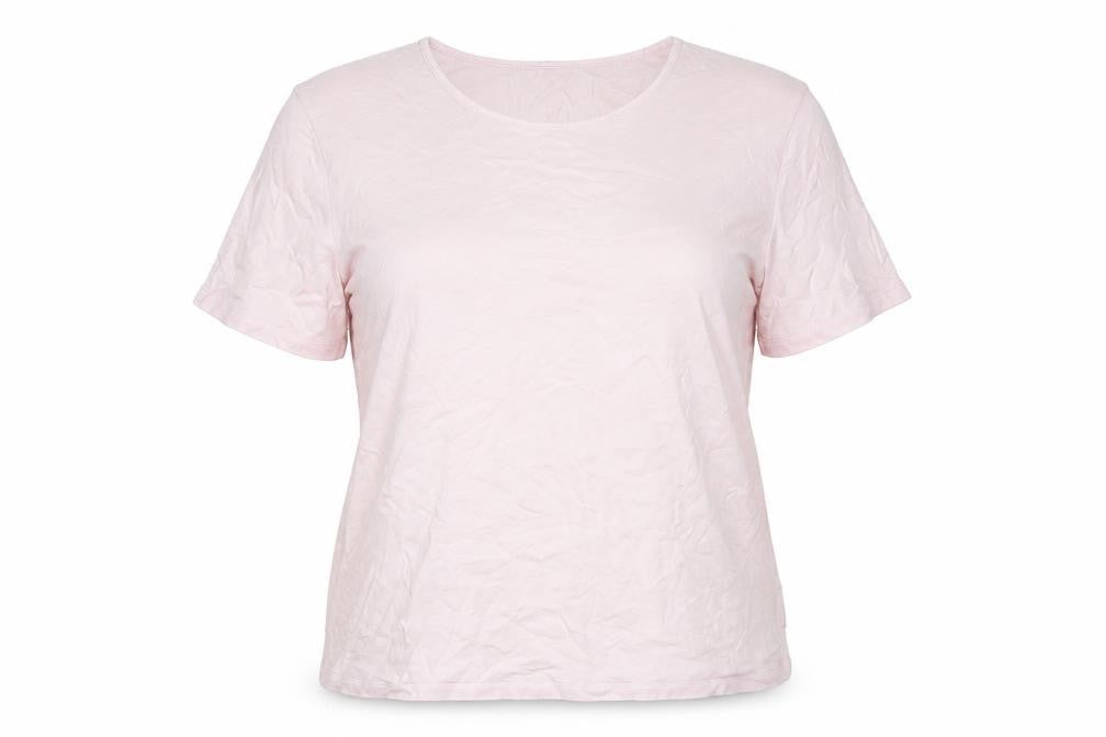 Womens UK Size 14 Lands' End Pink Cotton T-Shirt