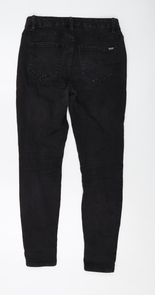 Kensie Womens Black Cotton Skinny Jeans Size 4 L27 in Regular Button