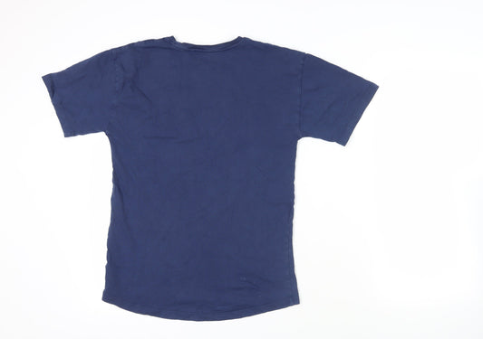 NEXT Girls Blue Cotton Pullover T-Shirt Size 14 Years Crew Neck