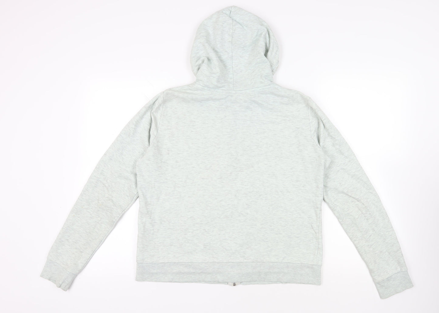 Divided by H&M Womens Green Cotton Full Zip Hoodie Size L Zip - Pockets