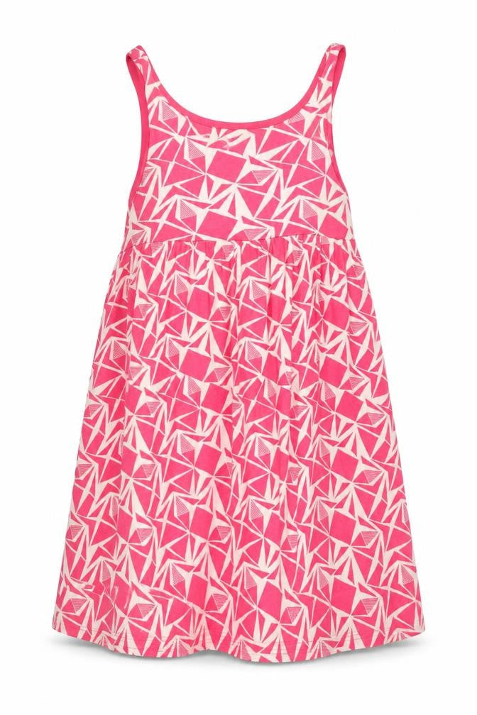 H&M Girls Pink Geometric Viscose Tank Dress Size 10-11 Years Scoop Neck Pullover