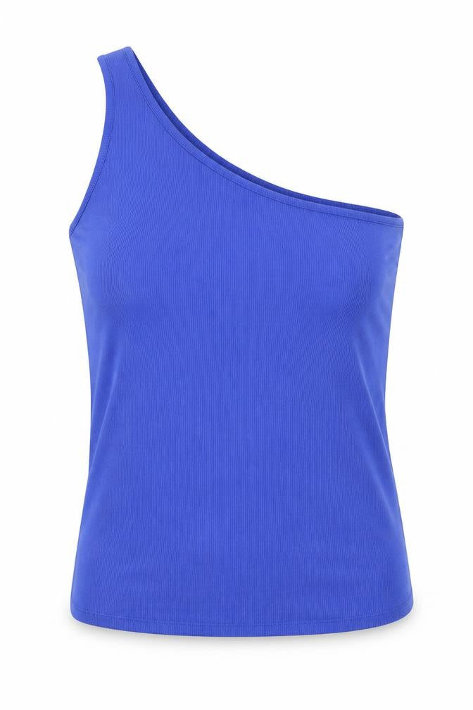 Marks and Spencer Womens Purple Cotton Basic Tank Size 20 One Shoulder