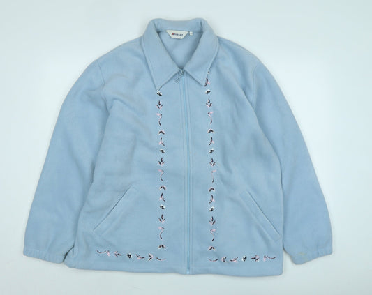 Damart Womens Blue Jacket Size 18 Zip