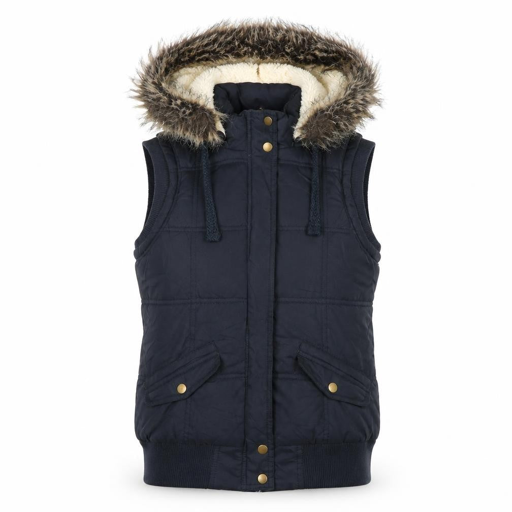 Hudson and Rose Womens Black Gilet Waistcoat Size 12 Zip - Fleece lining