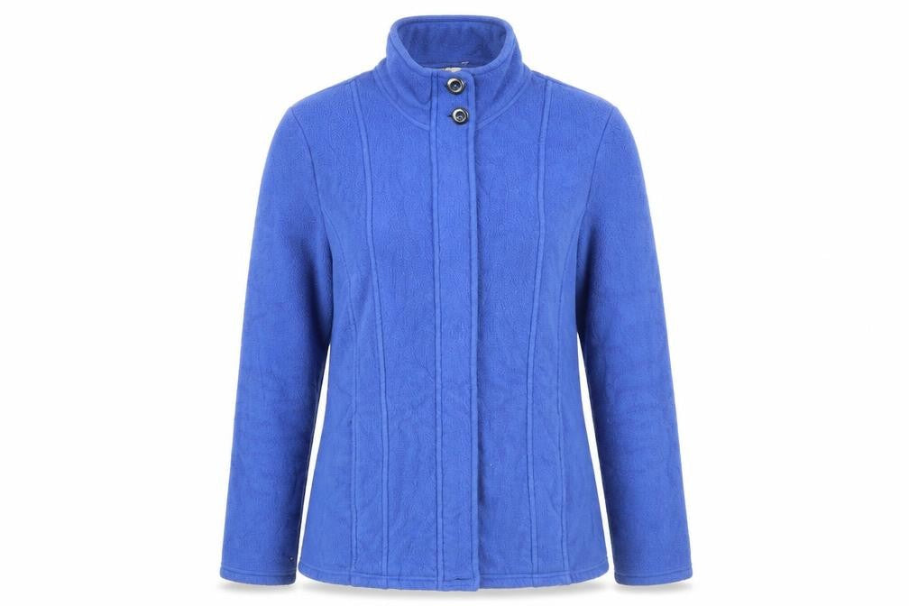 Classics Womens Blue Polyester Full Zip Sweatshirt Size 12 Zip