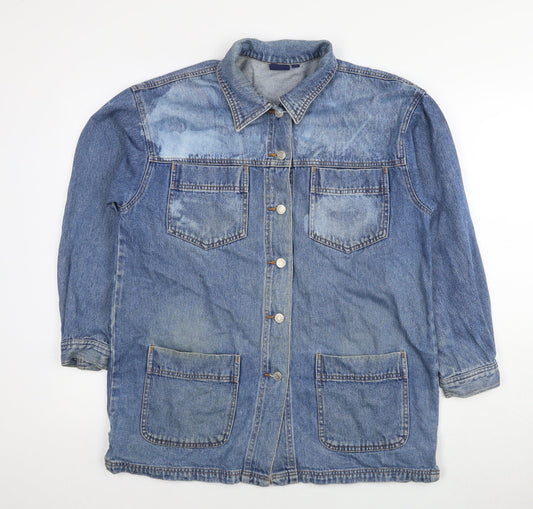 DASH Womens Blue Jacket Size 12 Zip