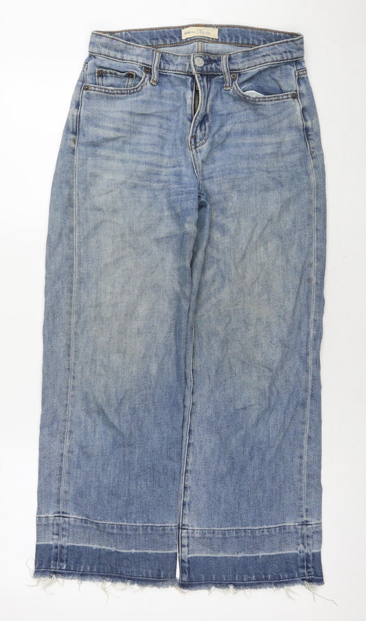 Gap Womens Blue Cotton Cropped Jeans Size 24 in L25 in Regular Zip