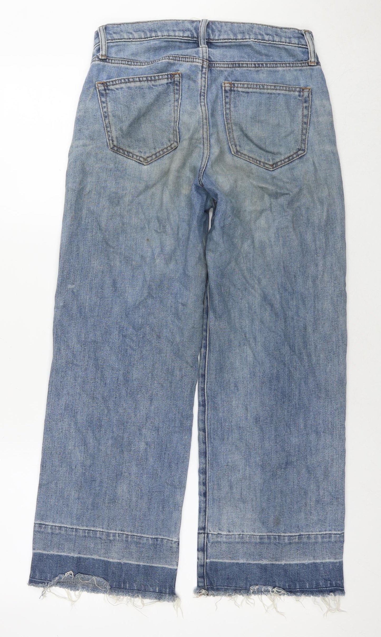 Gap Womens Blue Cotton Cropped Jeans Size 24 in L25 in Regular Zip