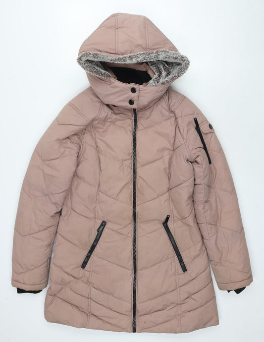 HFX Performance Womens Beige Quilted Jacket Size S Zip