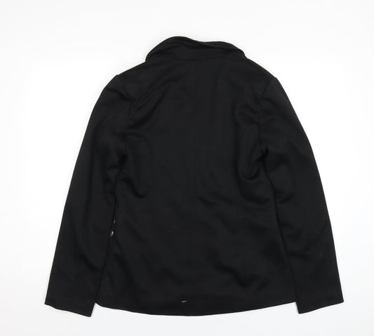 NEXT Womens Black Polyester Jacket Blazer Size 14